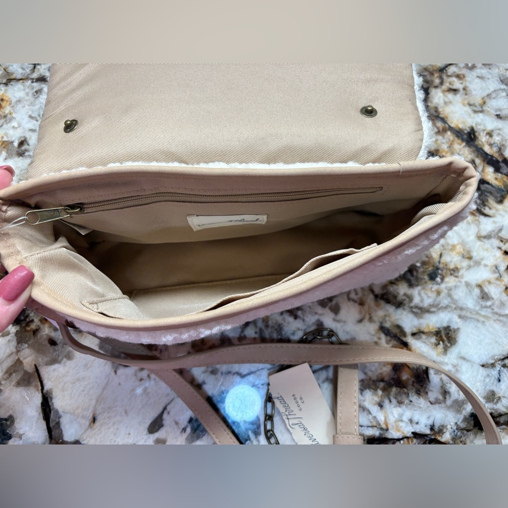 Universal Thread Teddy Crossbody Bag - Cream and Tan - Picture 4 of 16